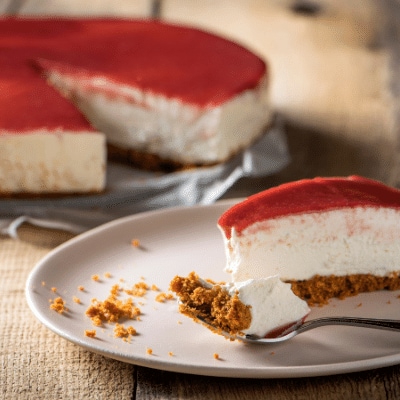 Citrus Cheesecake met gelei van aardbeien